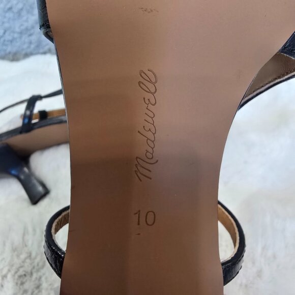 Madewell The Debbie Pump Black Leather Slingback Heels Size 10, 11 NEW NO289 - Picture 8 of 11